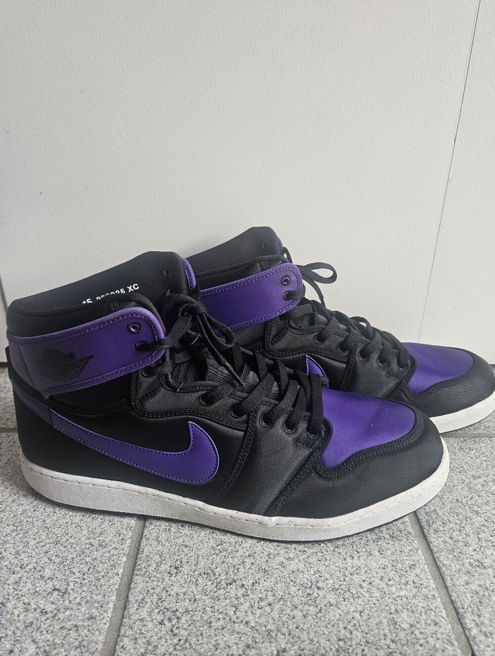 Air Jordan 1 KO High Black Field Purple Sneakers in Men's 15